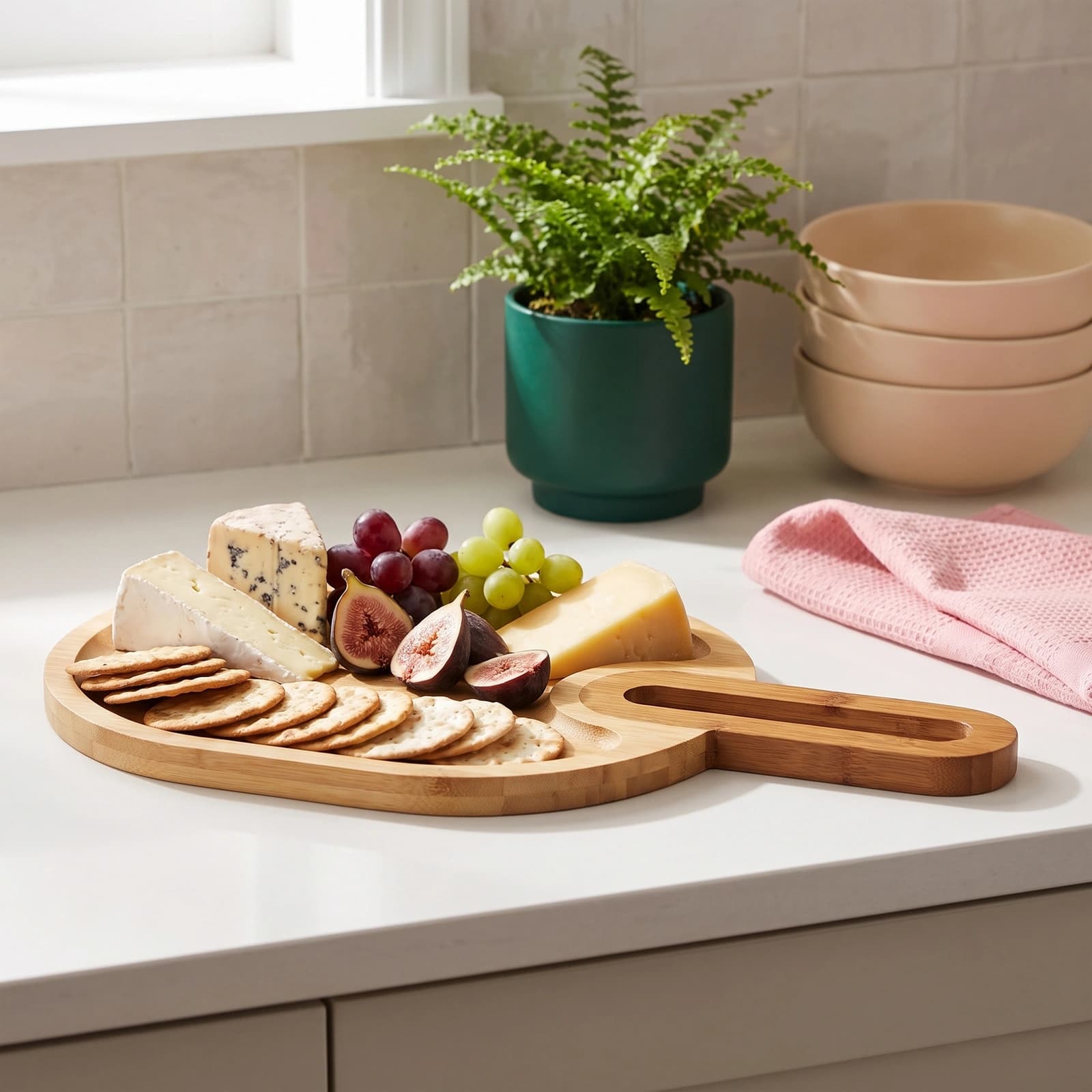 Bamboo Wood Board with Handle