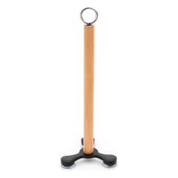 Wood & Metal Paper Towel Holder - Black Base - view 3