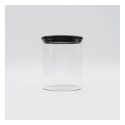 Glass Storage Jar with Black Lid - view 3
