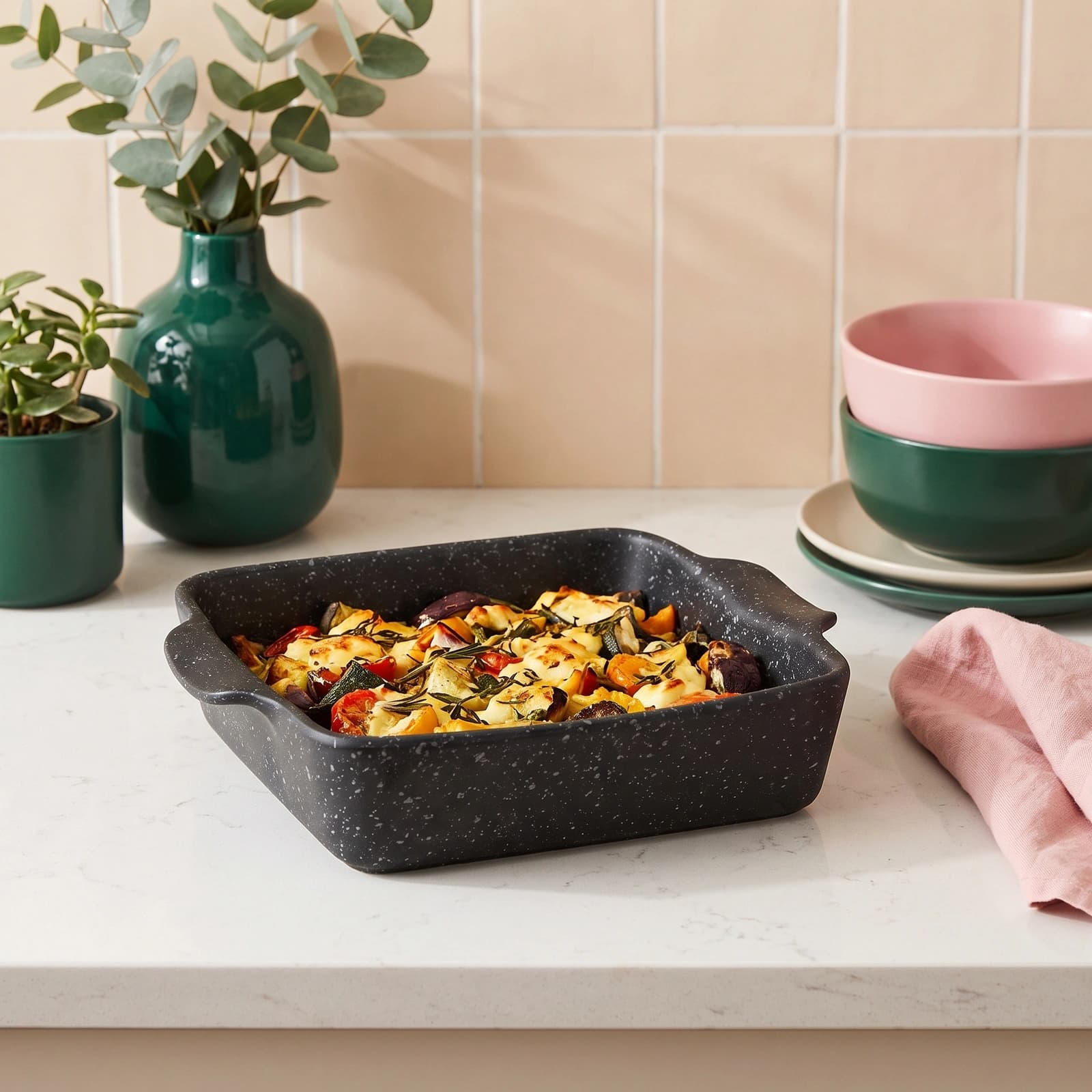 Black Granite Baking Dish for Oven