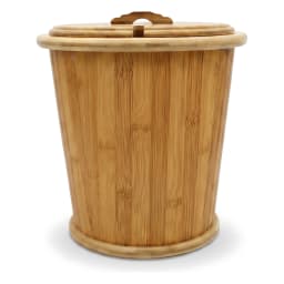 Wood Laundry Basket with Lid - view 3