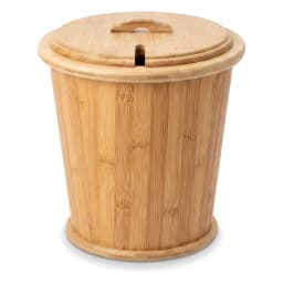 Wood Laundry Basket with Lid - view 2