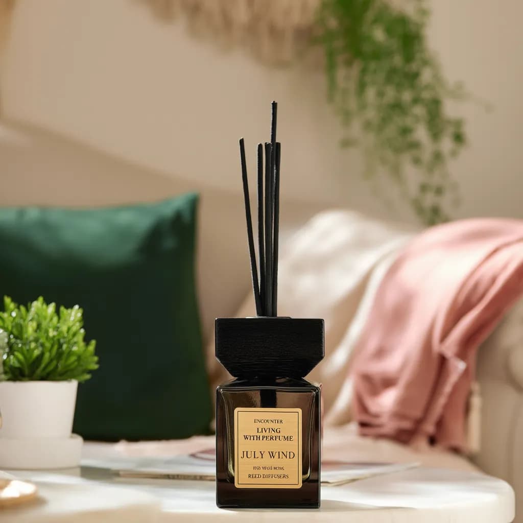 Reed Diffuser with Black Reeds - July Wind Scent