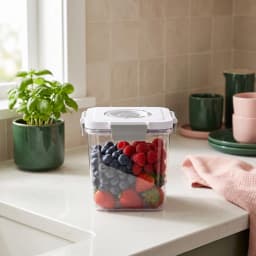 Acrylic Food Storage Container with Date Tracker - Clear - view 1