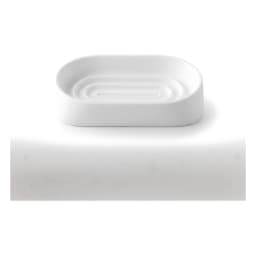 6 Piece Bathroom Accessories Set - White Plastic - view 5