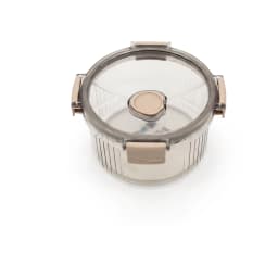 Round Acrylic Food Storage Container - Clear with Grey Lid - view 3