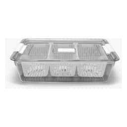 Clear Acrylic Food Storage Container with 3 Drain Baskets - view 2