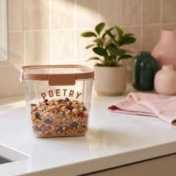 Acrylic Storage Container Set - 4 Clear Pieces with Brown Lids - view 5