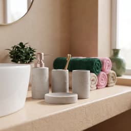 4-Piece Ceramic Bathroom Set - Off-white - view 1