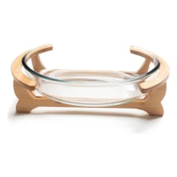 Pyrex Oval Baking Dish with Wooden Stand - view 2