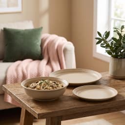 Levante 18 Pieces Porcelain Dinner Set - Beige - view 4