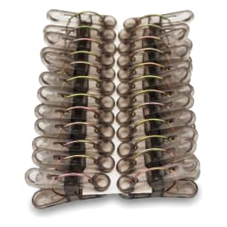 Plastic Hanging Clips with Ring - Dark Grey, 24 Pcs - view 3
