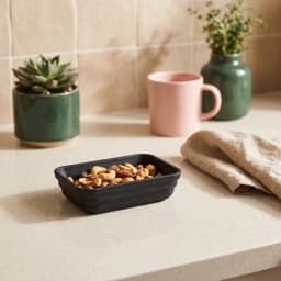 Set of 4 Plastic Rectangular Dishes - Black - view 5