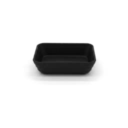 Set of 4 Plastic Rectangular Dishes - Black - view 3