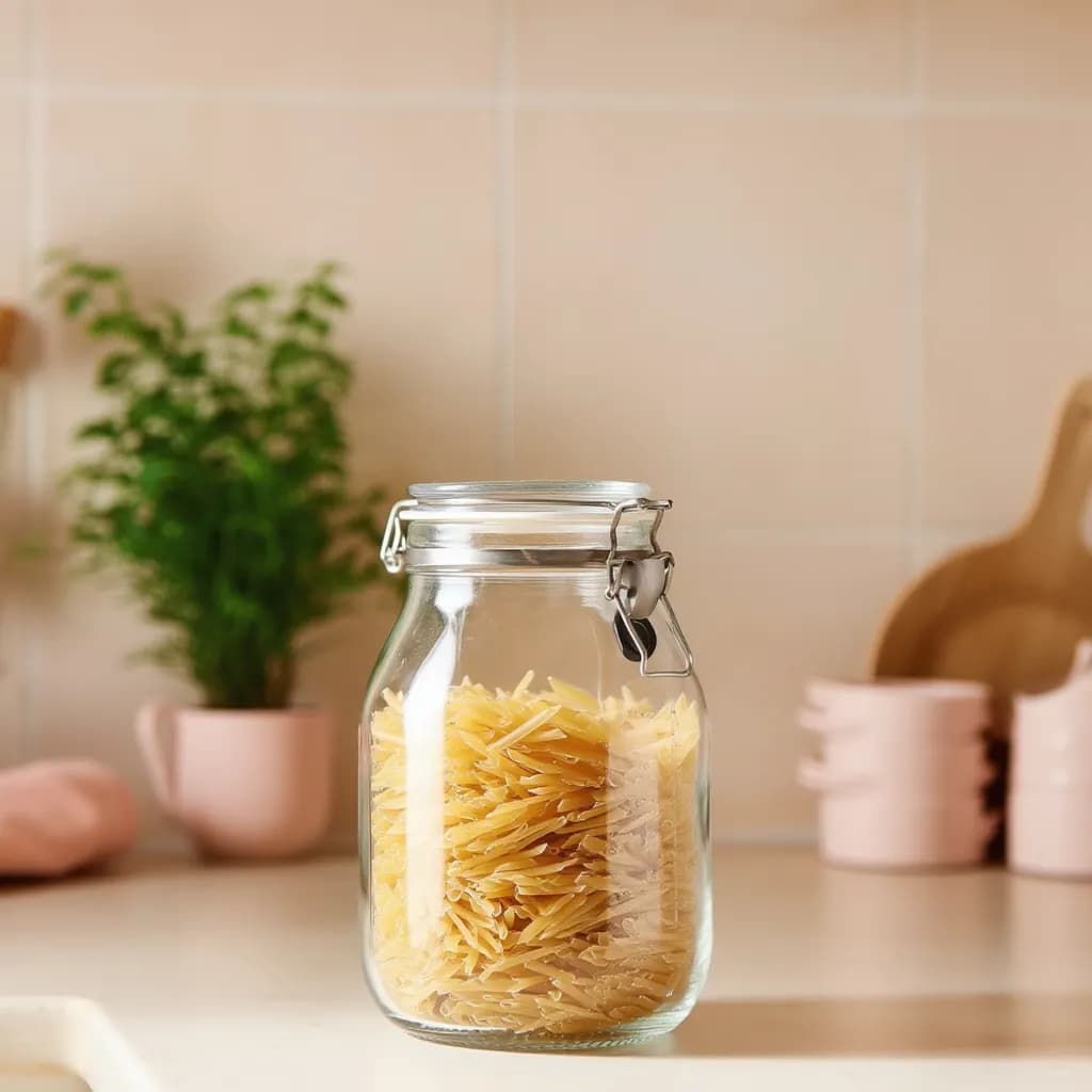 Glass Storage Jar with Metal Handle - Clear 3 L
