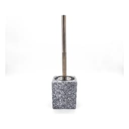Ceramic Toilet Brush with Stainless Steel Handle - Grey - view 3