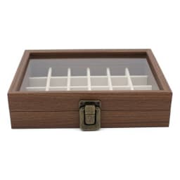 Wooden Jewelry Box Organizer with Clear Acrylic Lid - 24 Slots - view 3