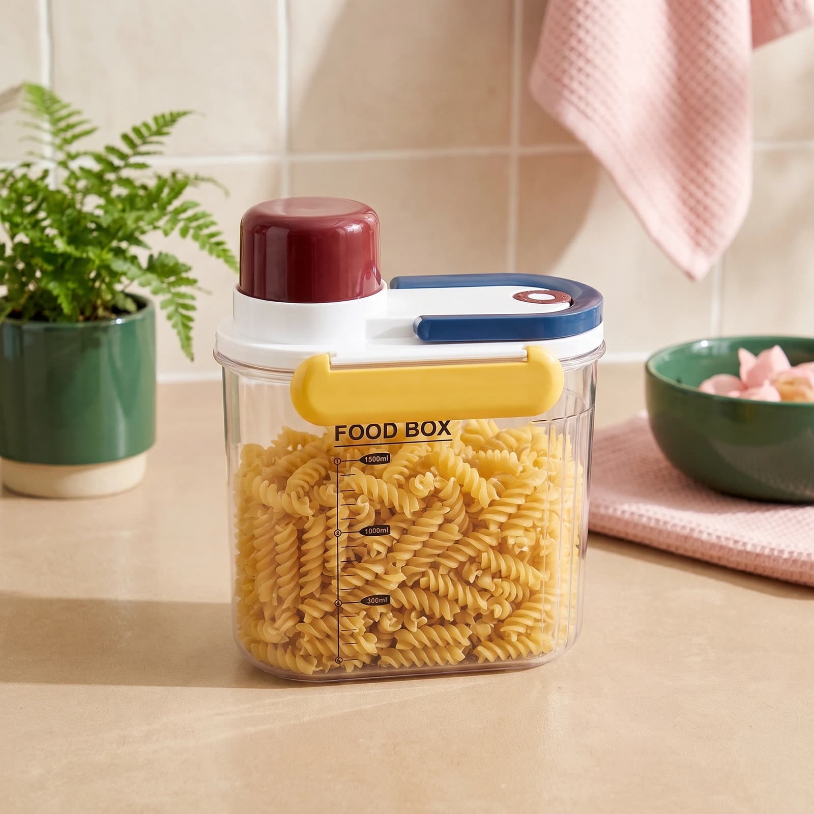 Plastic Food Storage Container with Dispenser 2L