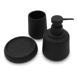 Black Ceramic 3-Piece Bathroom Accessory Set - view 3