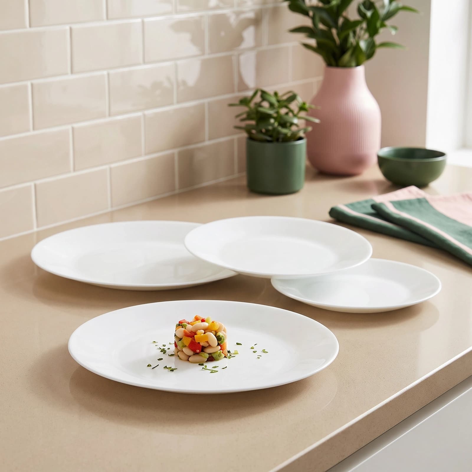 Luminarc Glass Dinnerware Set 18 Pieces - White