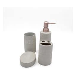 4-Piece Ceramic Bathroom Set - Off-white - view 2
