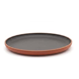 Melamine Plate Two-Tone Black & Brown - view 3