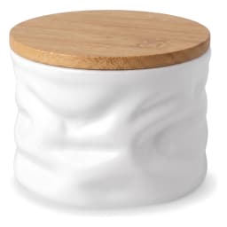 White Porcelain Storage Jar - view 3
