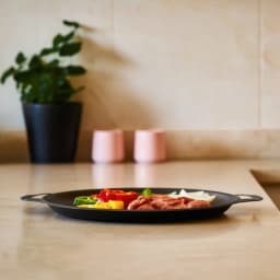 Cast Iron Grill Pan - Black Round - view 4