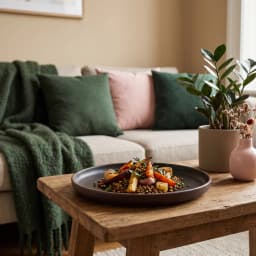 Melamine Plate Two-Tone Black & Brown - view 4