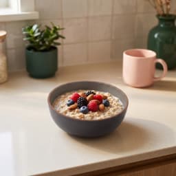 Melamine Bowl - Dark Grey with Brown Rim - view 1