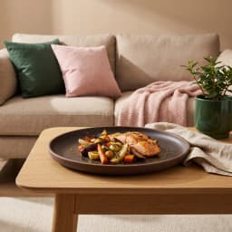 Melamine Dinner Plate - Dark Brown - view 4