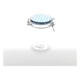 Glass Storage Jar with Blue Gingham Lid - view 2