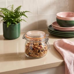 Glass Storage Jar with Clip Top Lid - Clear - view 1