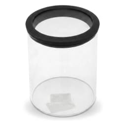 Glass Storage Jar with Black Lid - view 2