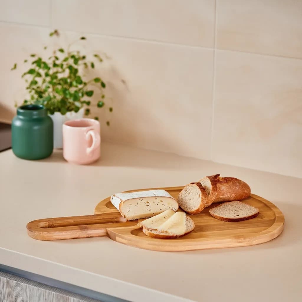 Wood Serving Board with Handle - Oval