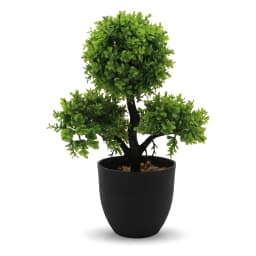 Artificial Plant in Black Pot - Green Decorative Bush - view 2