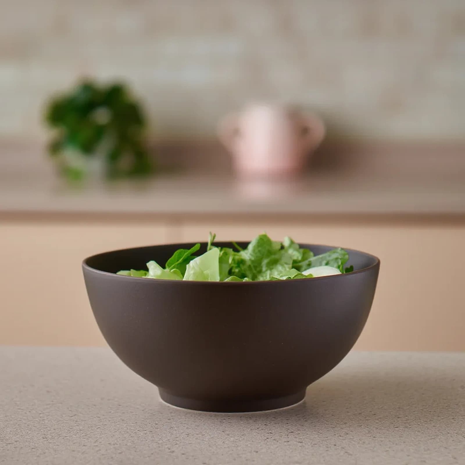 Melamine Serving Bowl - Dark Brown