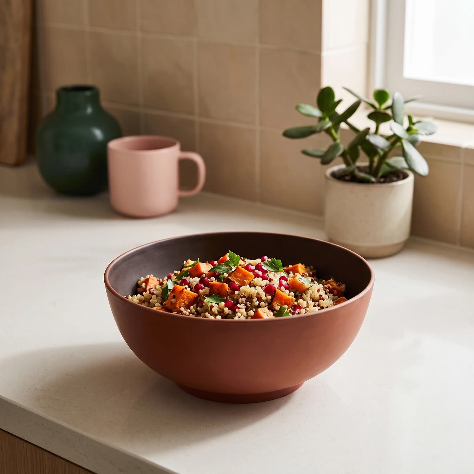 Melamine Serving Bowl - Red & Black