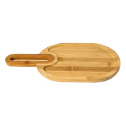 Wood Serving Board with Handle - Oval - view 2