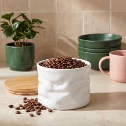 White Porcelain Storage Jar - view 1