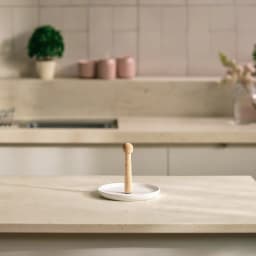 Wood & Porcelain Serving Stand - White Base - view 9