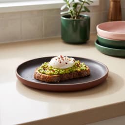 Melamine Plate Two-Tone Black & Brown - view 1