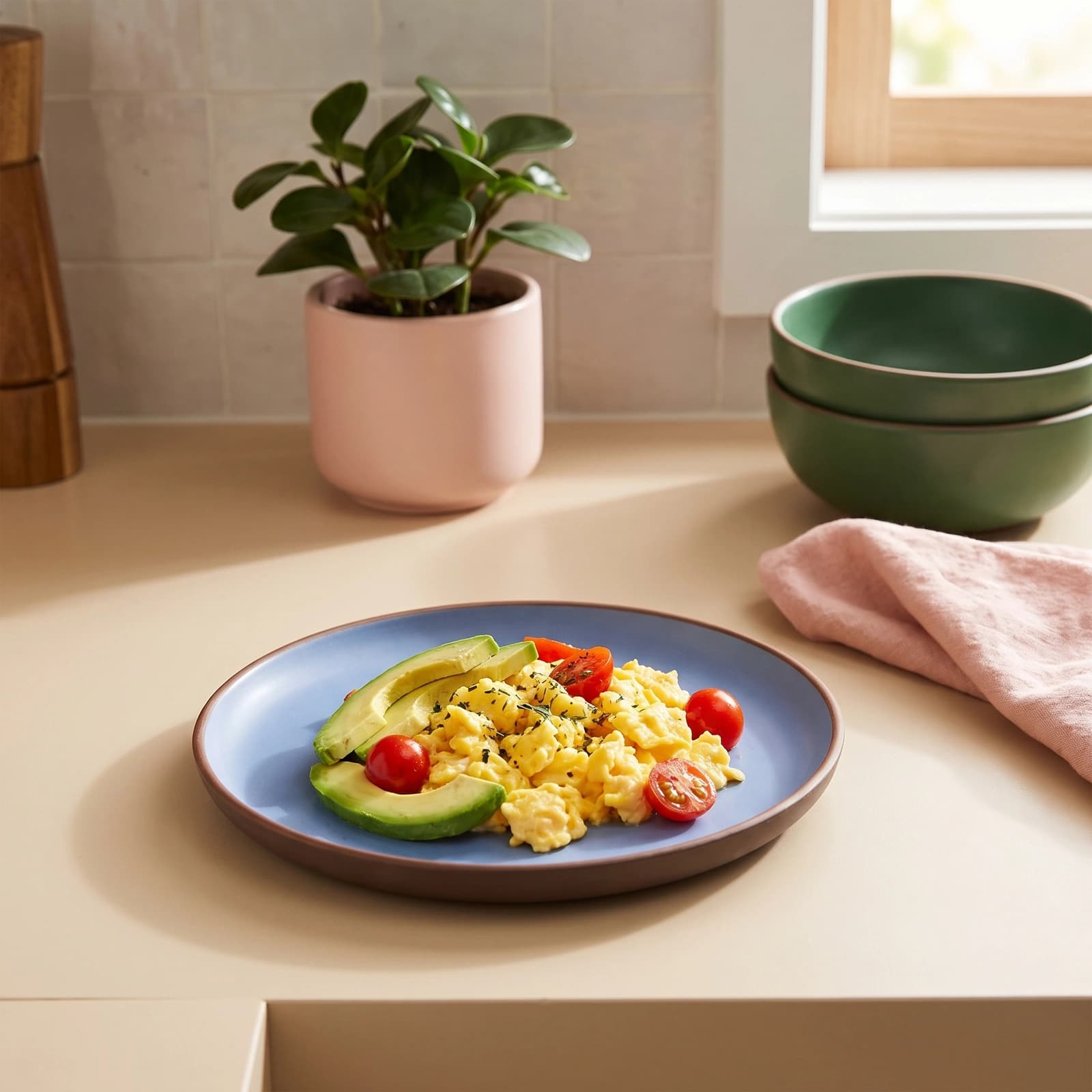 Blue Melamine Plate